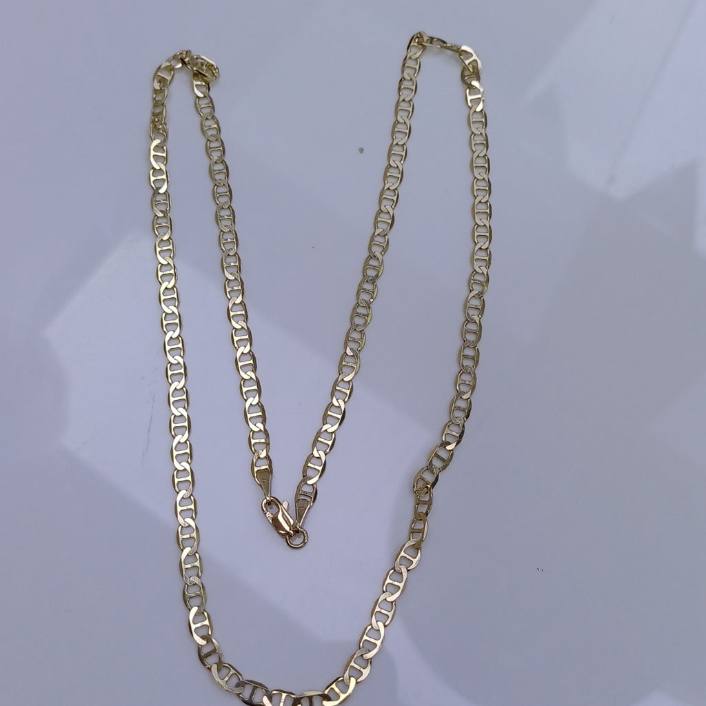 CADENAS TEJIDO MARINERA ORO 14K 50 CM 7.6 GR (NUEVO)