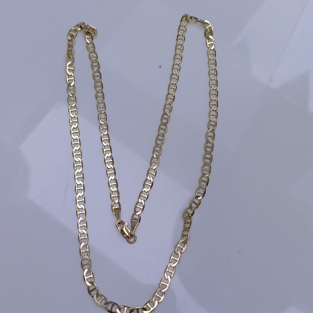 CADENAS TEJIDO MARINERA ORO 14K 50 CM 7.6 GR (NUEVO)