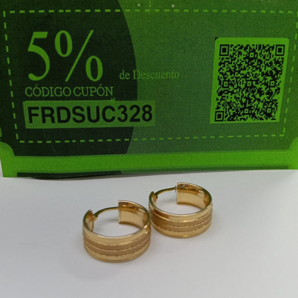 ARRACADAS PAR ORO 14 K 3.2 GRMS (SEMINUEVO)