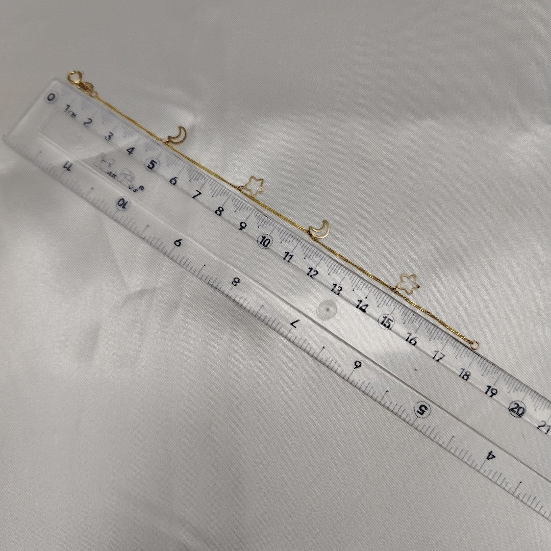 PULSERAS TEJIDO ESPECIAL C/DIJE ORO 10K 18 CM 1 GR (NUEVO)