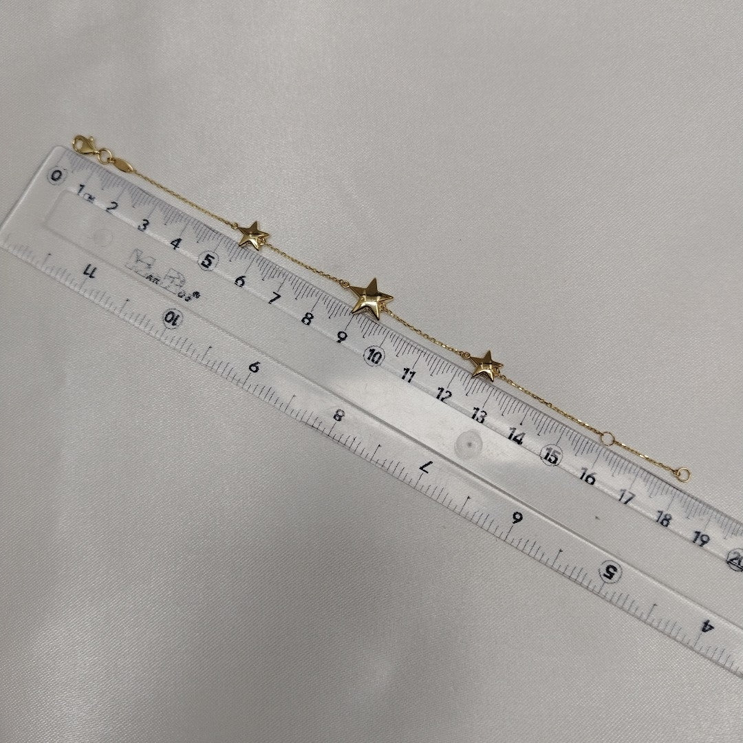 PULSERAS TEJIDO ESPECIAL C/DIJE ORO 10K 18 CM 1.5 GR (NUEVO)