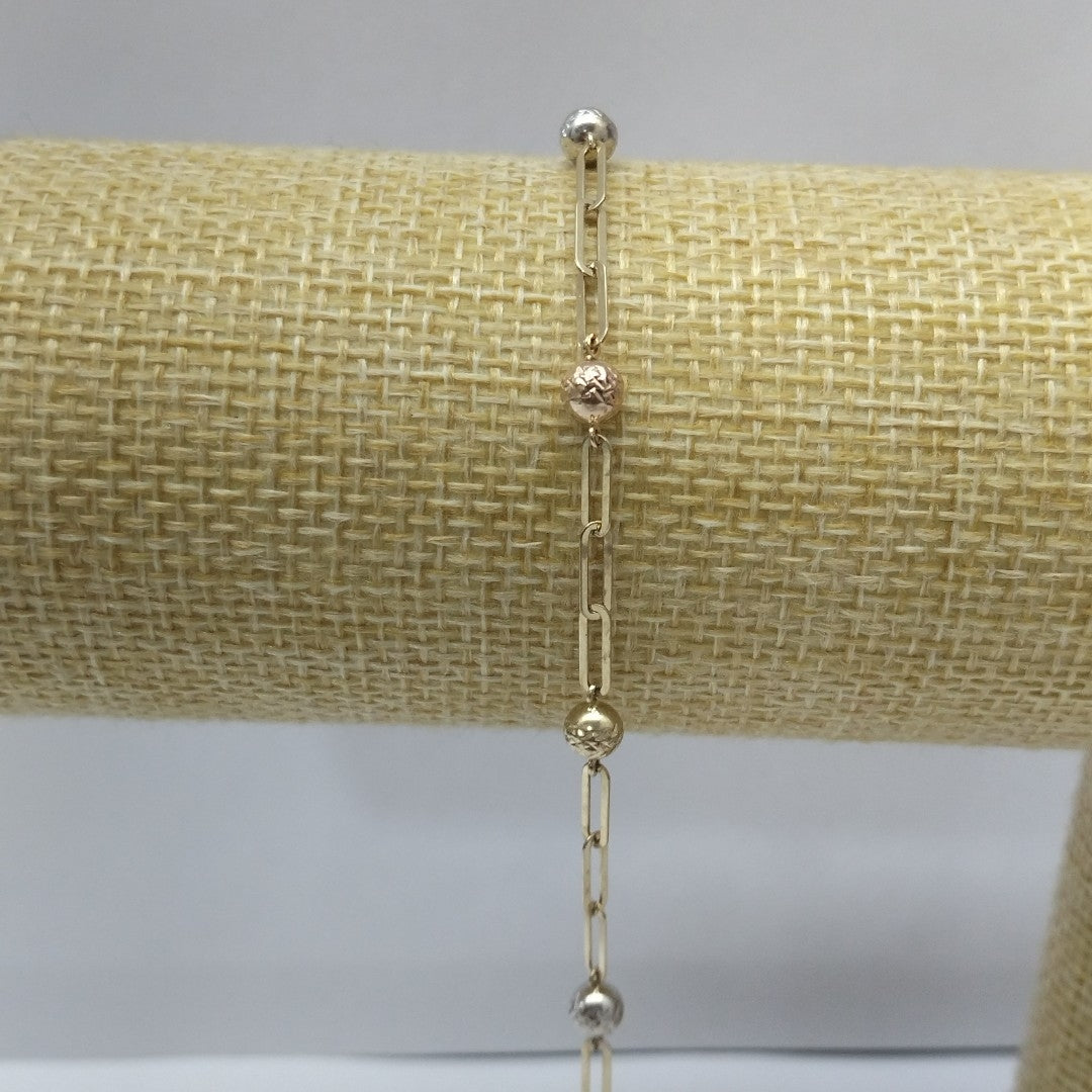 PULSERA ORO, ORO COMBINADO 14 K 2.4 GRMS (SEMINUEVO)
