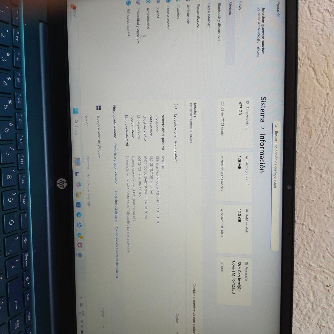 LAPTOP HP PAVILION 15-EG2521LA (2024) 512 GB SSD 12 GB RAM (SEMINUEVO)
