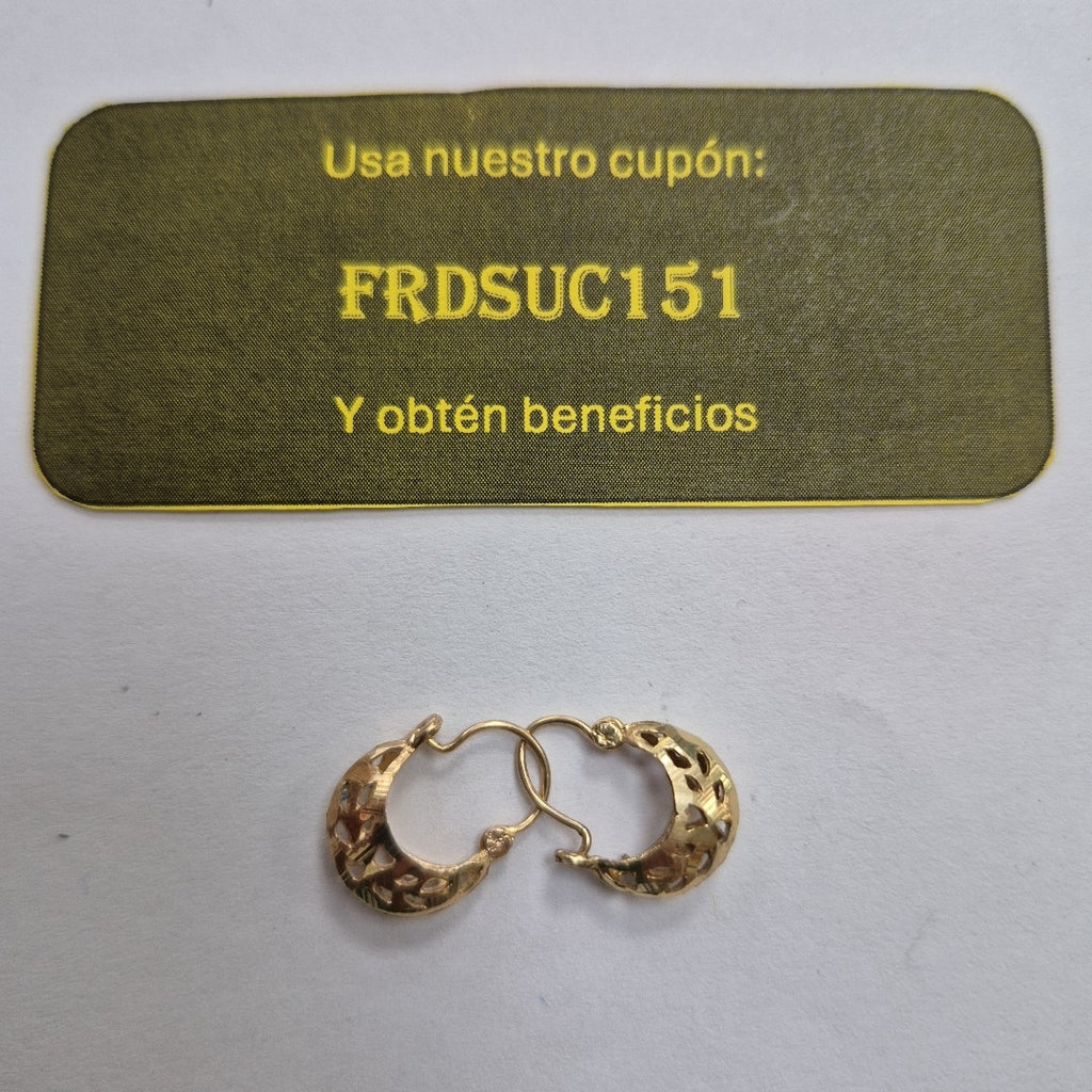 ARETES PAR ORO 14 K 1,70 GRMS (SEMINUEVO)
