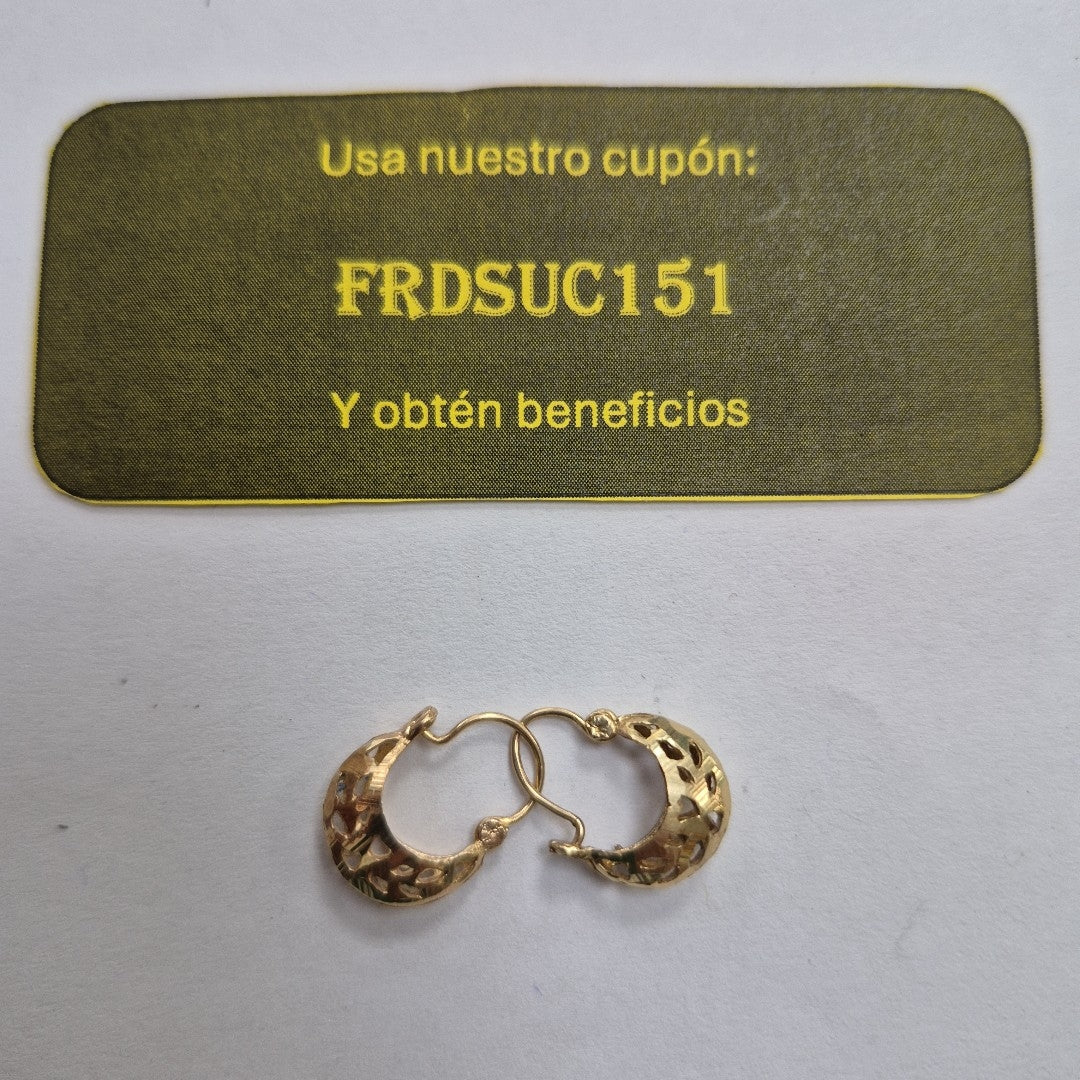 ARETES PAR ORO 14 K 1,70 GRMS (SEMINUEVO)