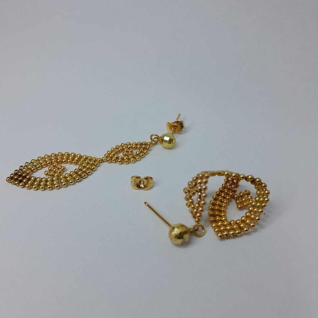 ARETES PAR ORO 14 K 6.3 GRMS (SEMINUEVO)