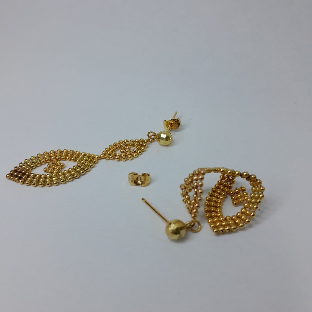 ARETES PAR ORO 14 K 6.3 GRMS (SEMINUEVO)