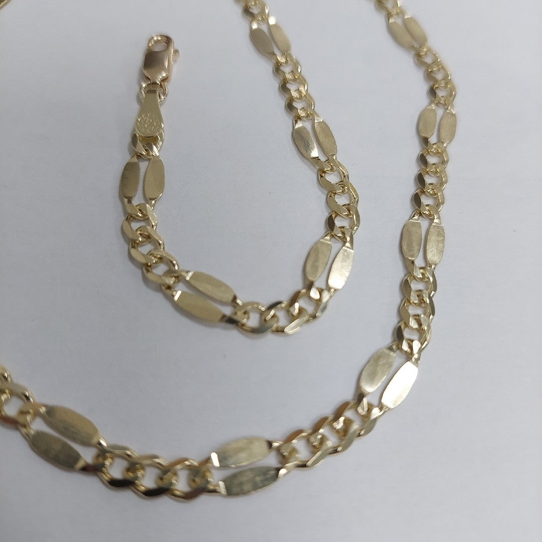 CADENAS TEJIDO ESPECIAL ORO 10K 55 CM 10.9 GR (NUEVO)