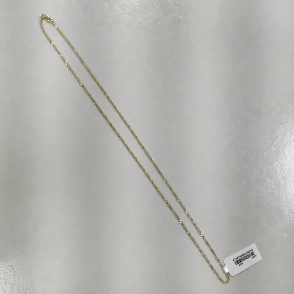 CADENAS TEJIDO MEDIO TZL ORO 14K 55 CM 3.1 GR (NUEVO)
