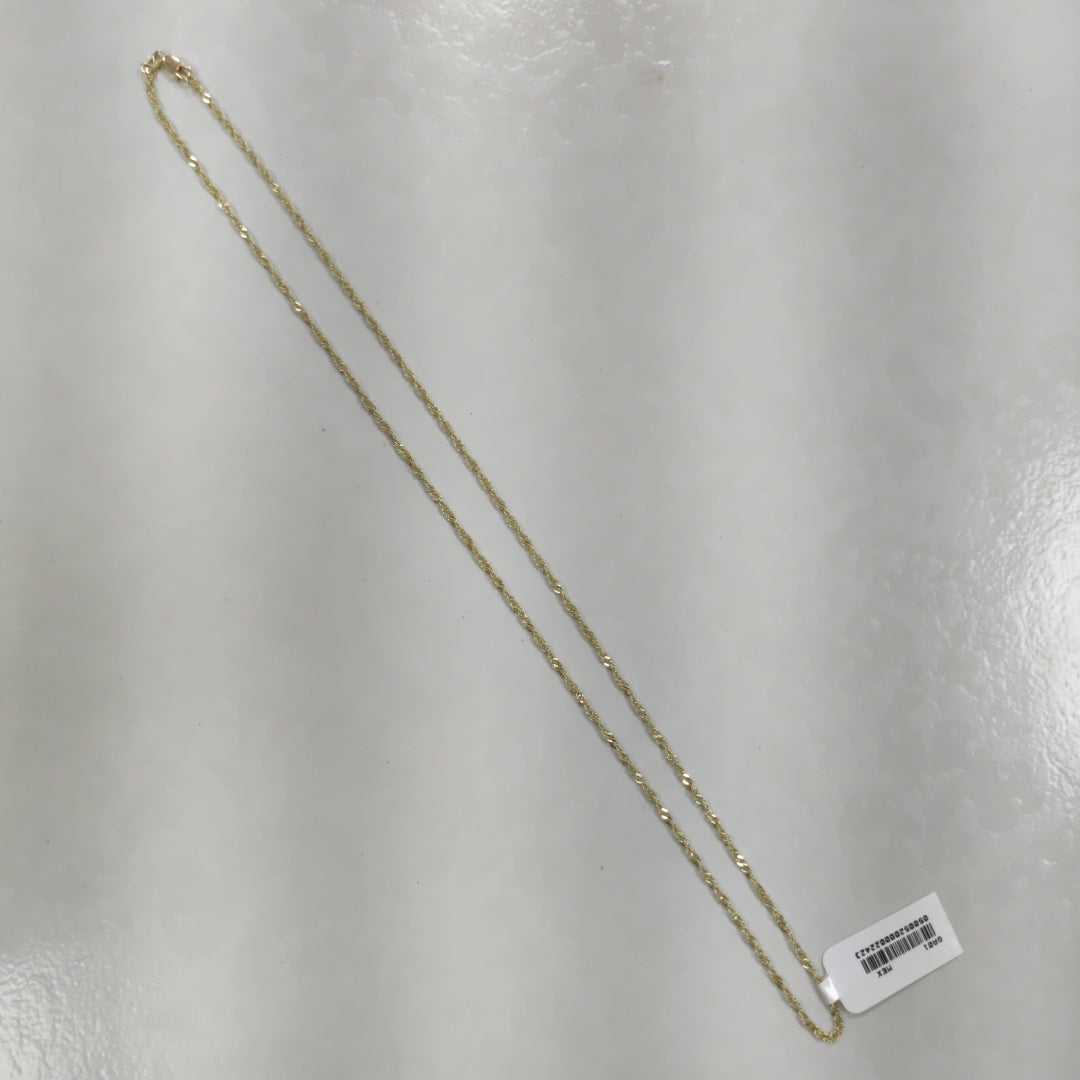 CADENAS TEJIDO MEDIO TZL ORO 14K 55 CM 3.1 GR (NUEVO)
