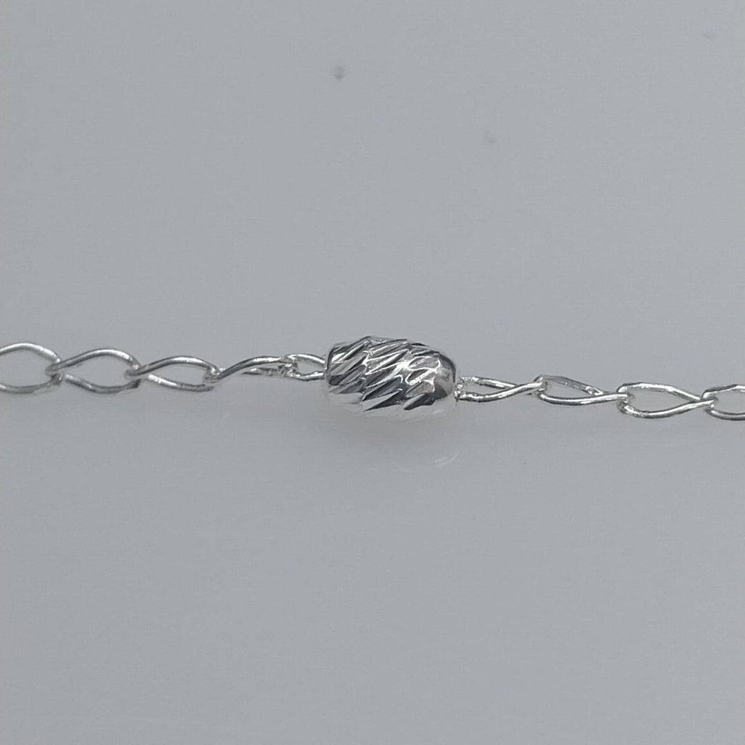 PULSERA TEJIDO TEJIDO ESPECIAL PLATA .925 18 CM 1.6 GR (NUEVO)