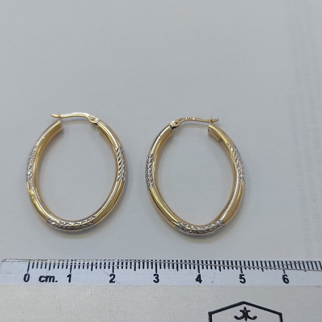 ARRACADAS PAR ORO COMBINADO 14 K 2.6 GRMS (SEMINUEVO)