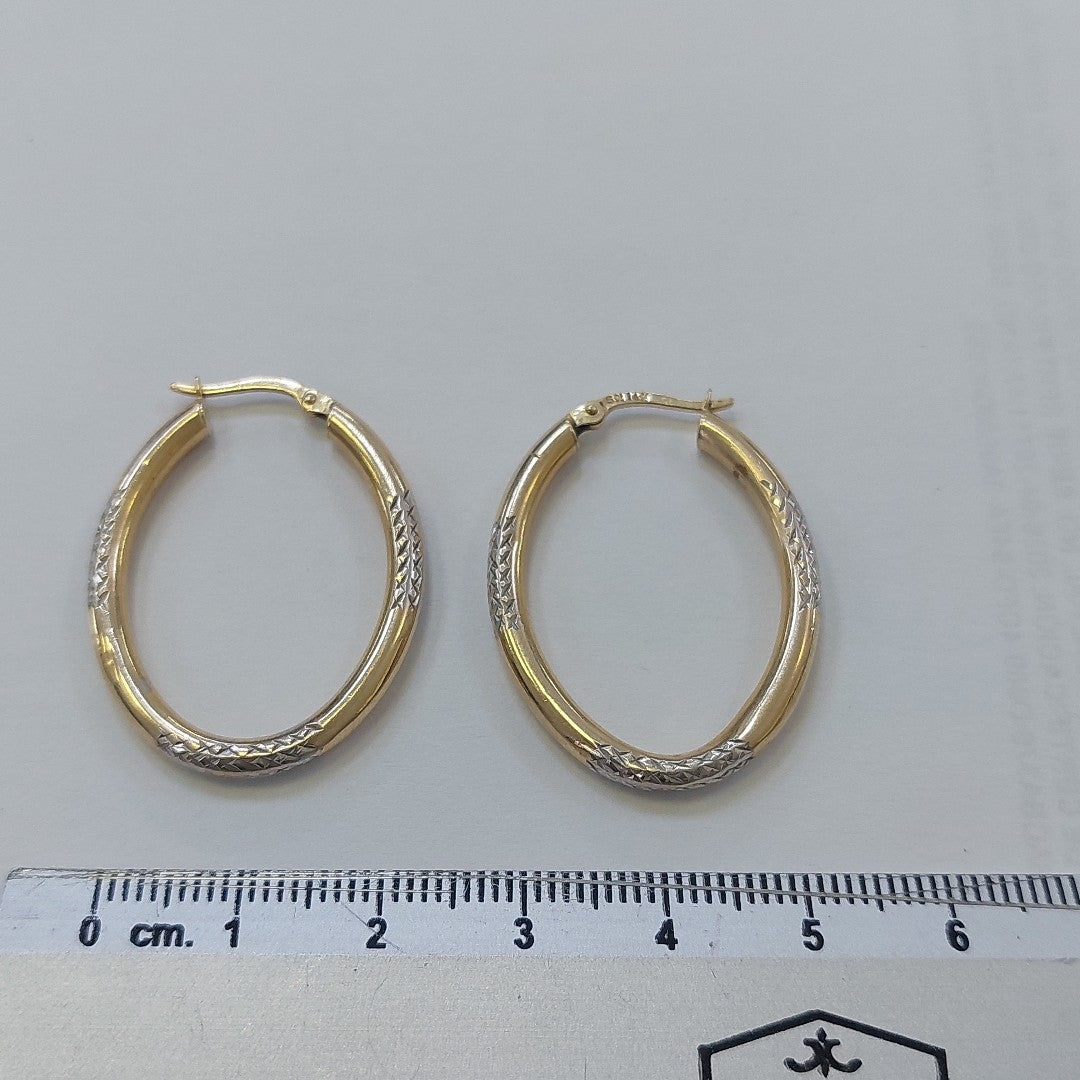 ARRACADAS PAR ORO COMBINADO 14 K 2.6 GRMS (SEMINUEVO)