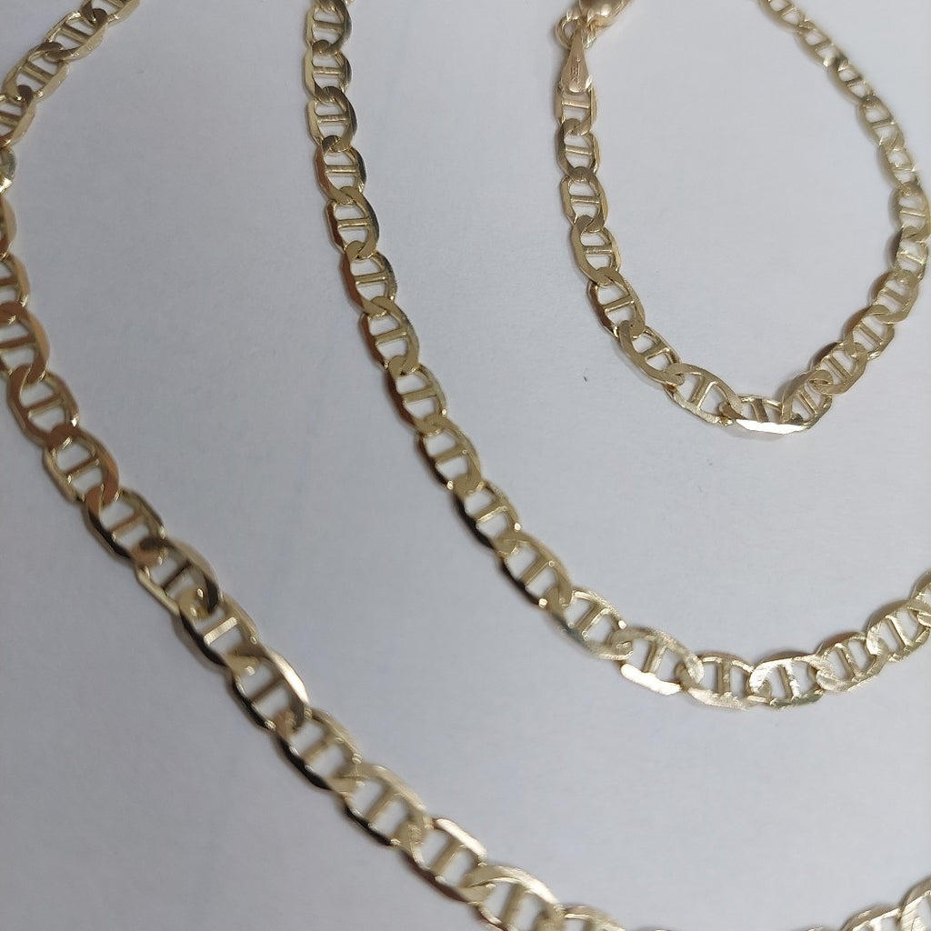 CADENAS TEJIDO MARINERA ORO 14K 60 CM 8.5 GR (NUEVO)
