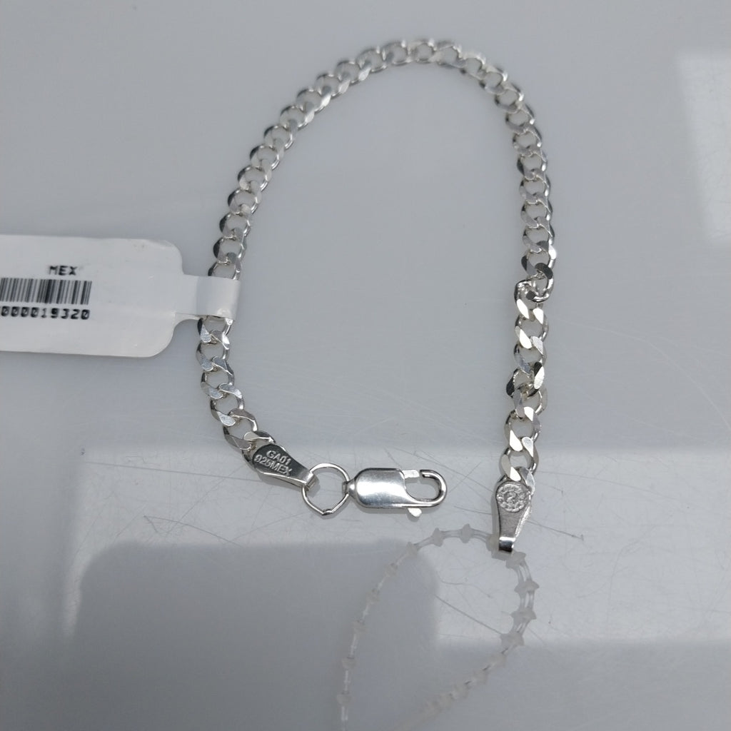 PULSERA TEJIDO BARBADA PLATA .925 16 CM 4.1 GR (NUEVO)