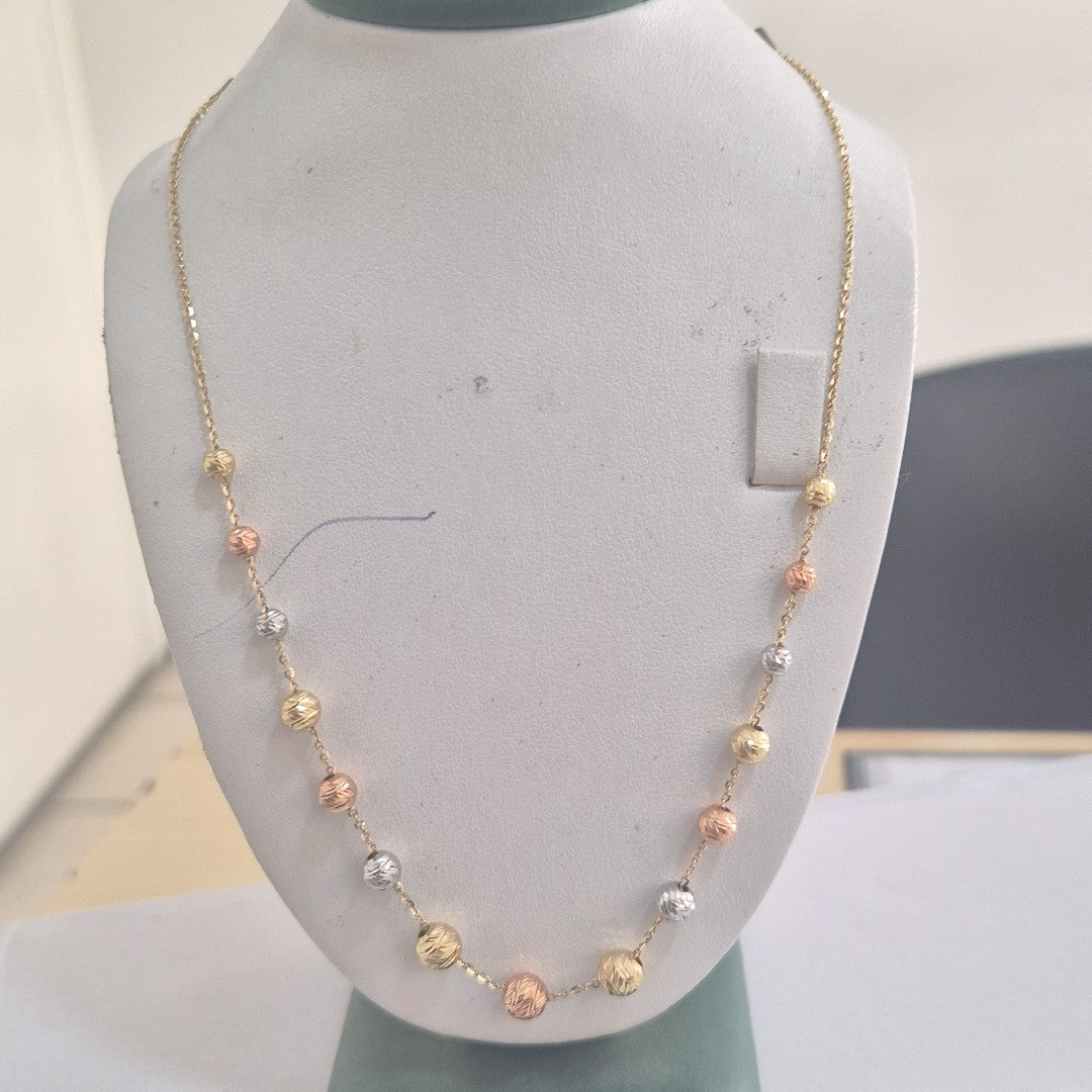 COLLAR ORO, ORO COMBINADO 14 K 3.4 GRMS (SEMINUEVO)