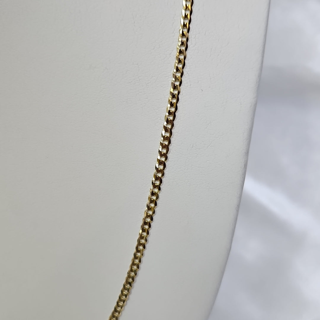 CADENAS TEJIDO BARBADA ORO 10K 60 CM 8.9 GR (NUEVO)