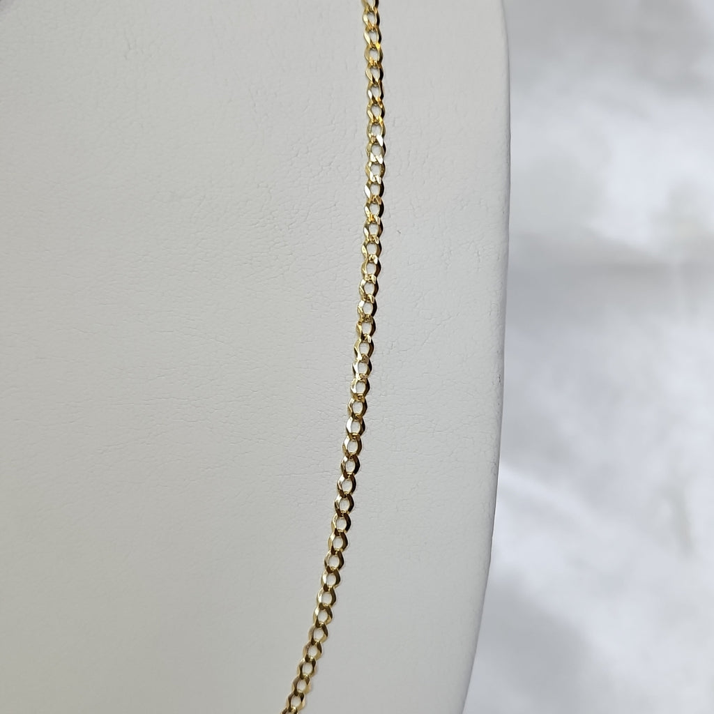 CADENAS TEJIDO BARBADA ORO 14K 60 CM 5.4 GR (NUEVO)
