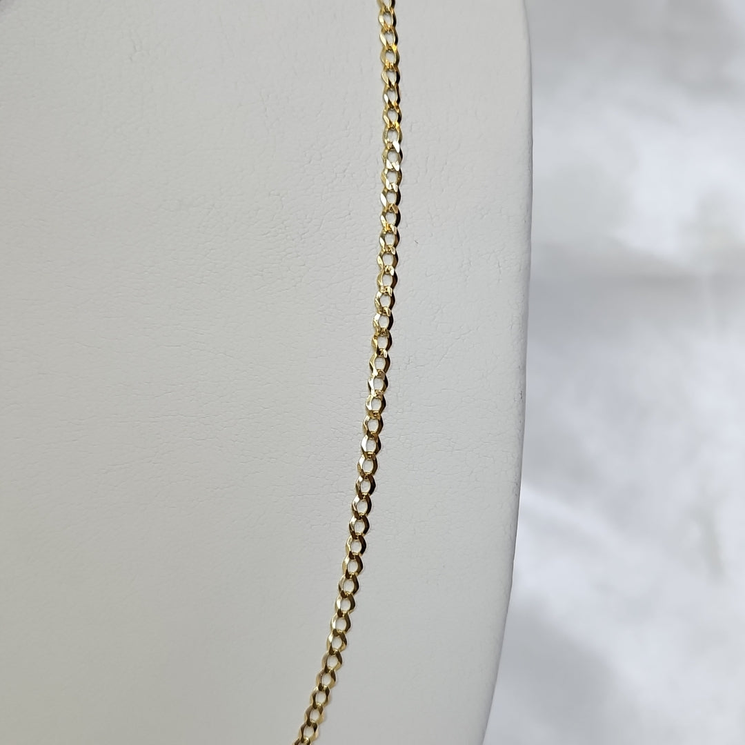 CADENAS TEJIDO BARBADA ORO 14K 60 CM 5.4 GR (NUEVO)