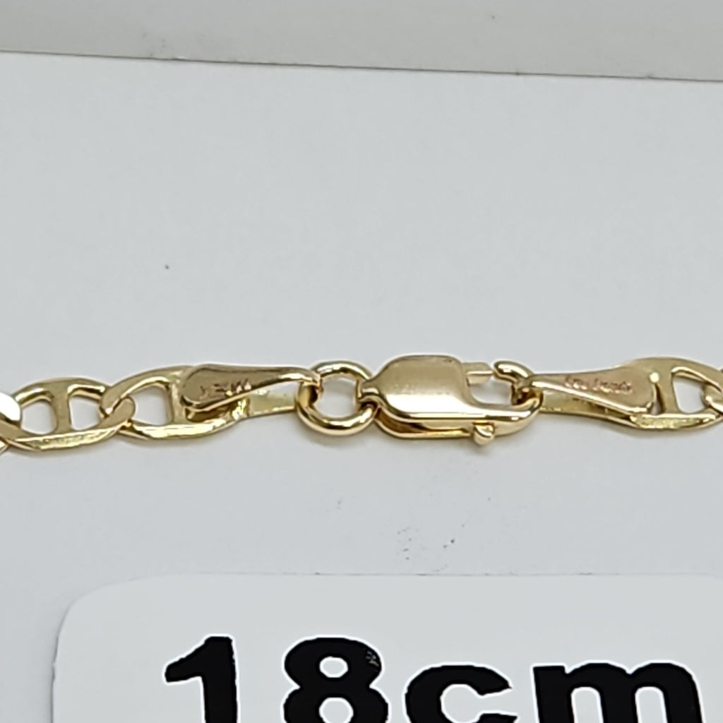 PULSERAS TEJIDO MARINERA ORO 14K 16 CM 2.9 GR (NUEVO)