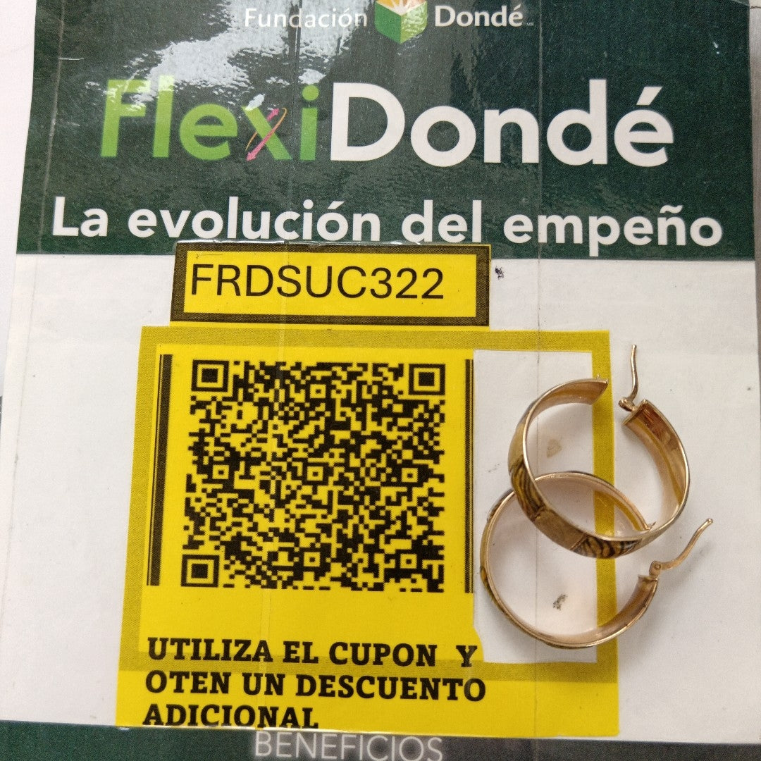 ARETES PAR ORO 10 K 4.6 GRMS (SEMINUEVO)