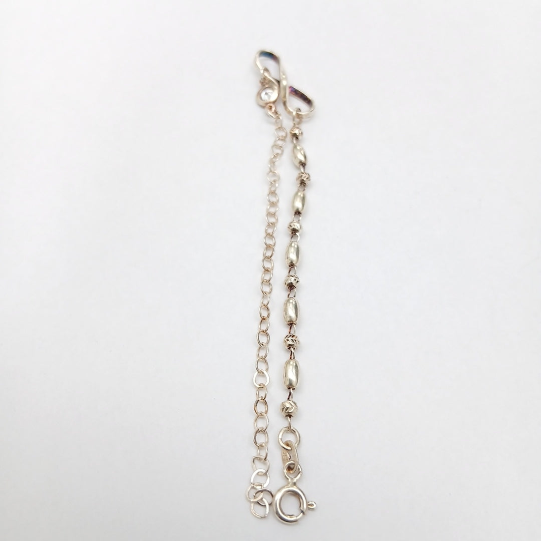 PULSERA TEJIDO ESPECIAL PLATA .925 18 CM 2.6 GR (NUEVO)