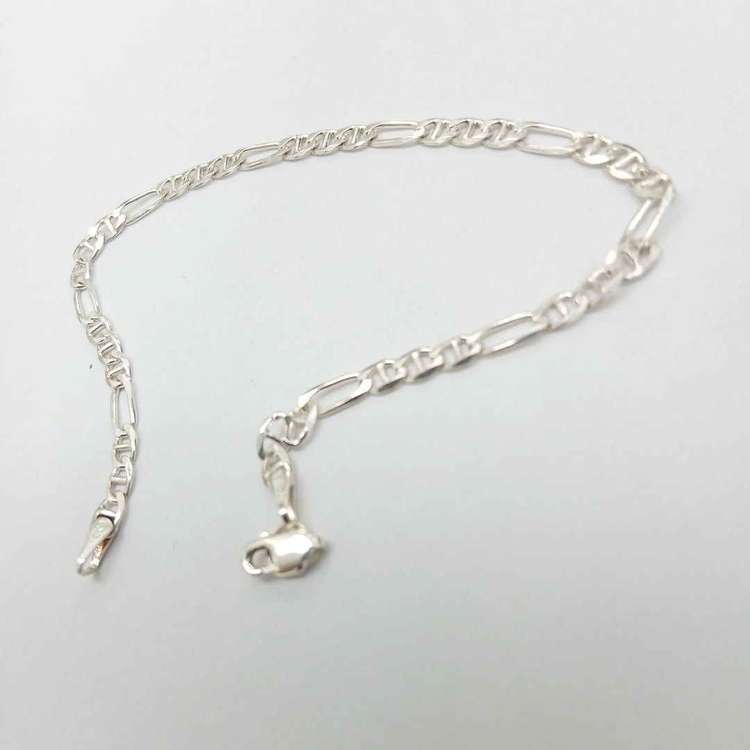PULSERA TEJIDO 3X1 PLATA .925 16 CM 2.8 GR (NUEVO)