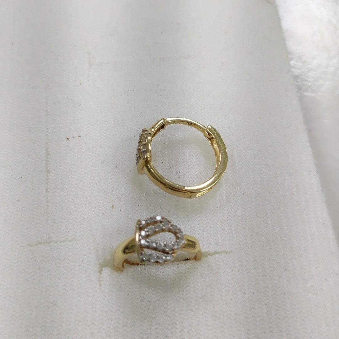 ARETES PAR ORO 14 K 2,10 GRMS (SEMINUEVO)