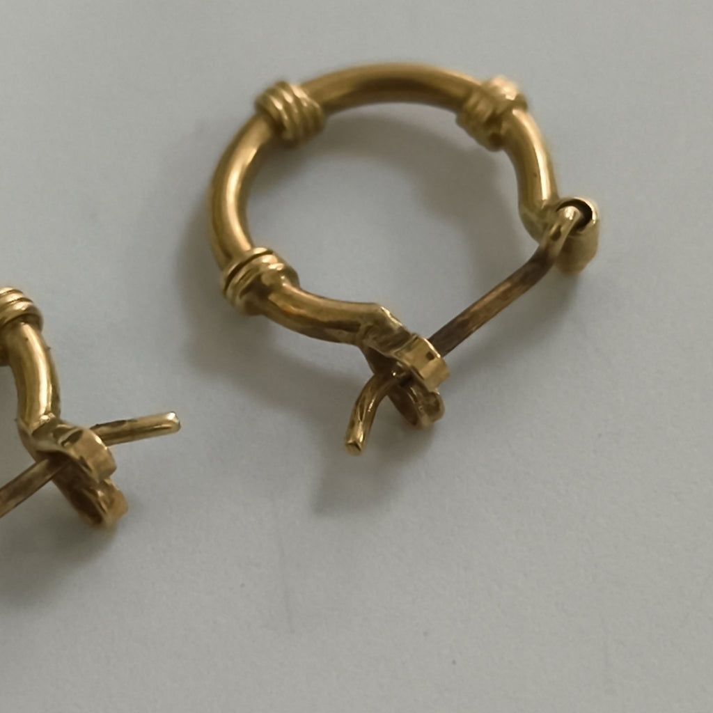 ARRACADAS PAR ORO 14 K 1,50 GRMS (SEMINUEVO)