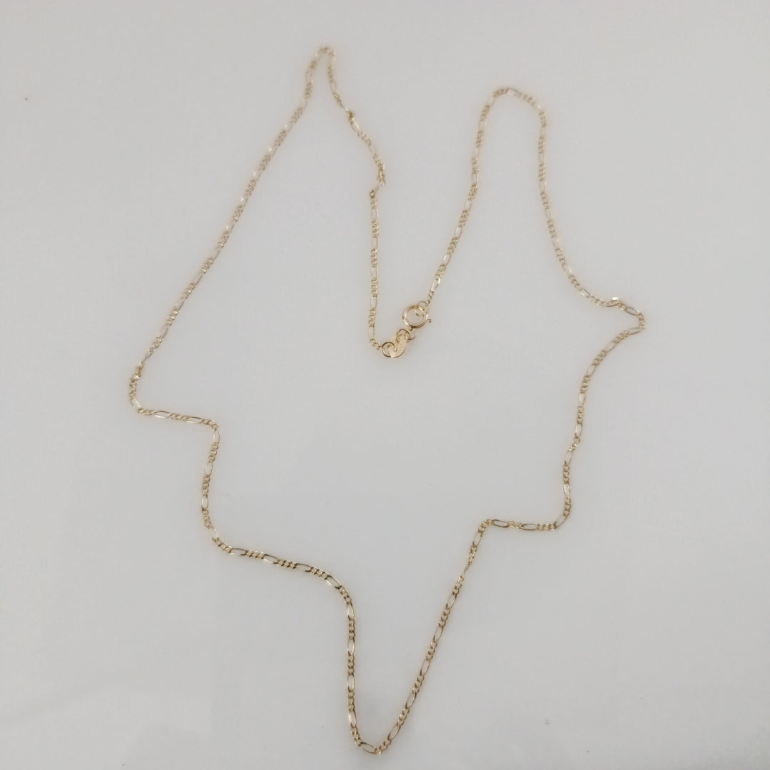 CADENAS TEJIDO 3X1 ORO 14K 55 CM 2.7 GR (NUEVO)