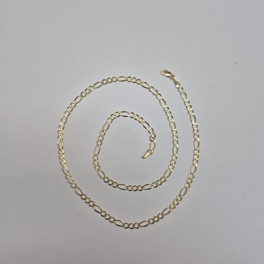 CADENAS TEJIDO 3X1 ORO 10K 55 CM 6.3 GR (NUEVO)