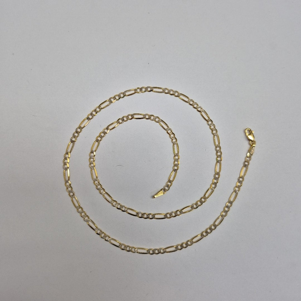 CADENAS TEJIDO 3X1 DIAMANTADO ORO 10K 50 CM 5.7 GR (NUEVO)
