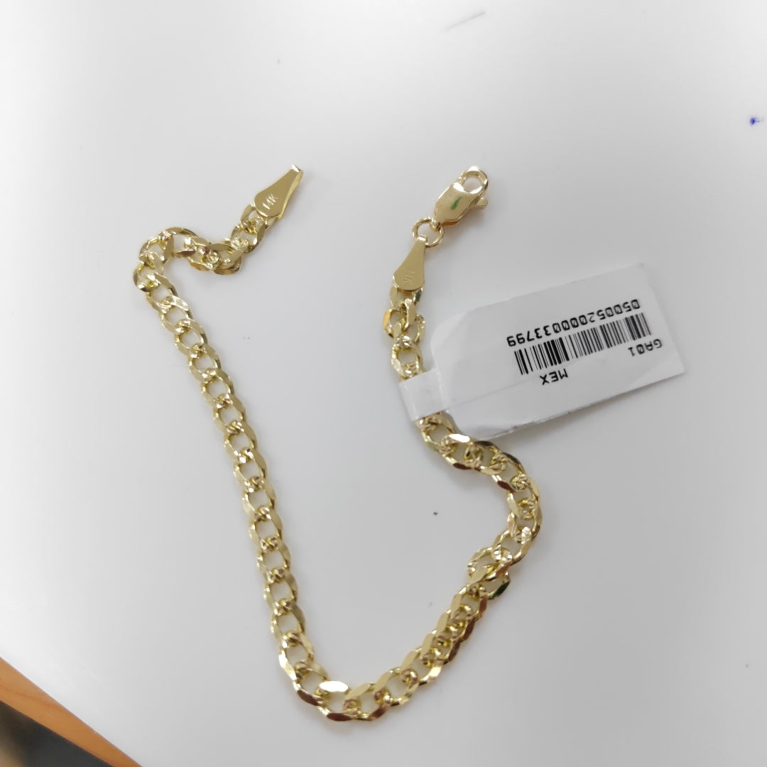 PULSERAS BARBADA ORO 14K 18 CM 4.6 GR (NUEVO)
