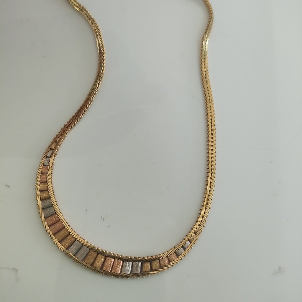 GARGANTILLA ORO, RODIADO 14 K 21.1 GRMS (SEMINUEVO)
