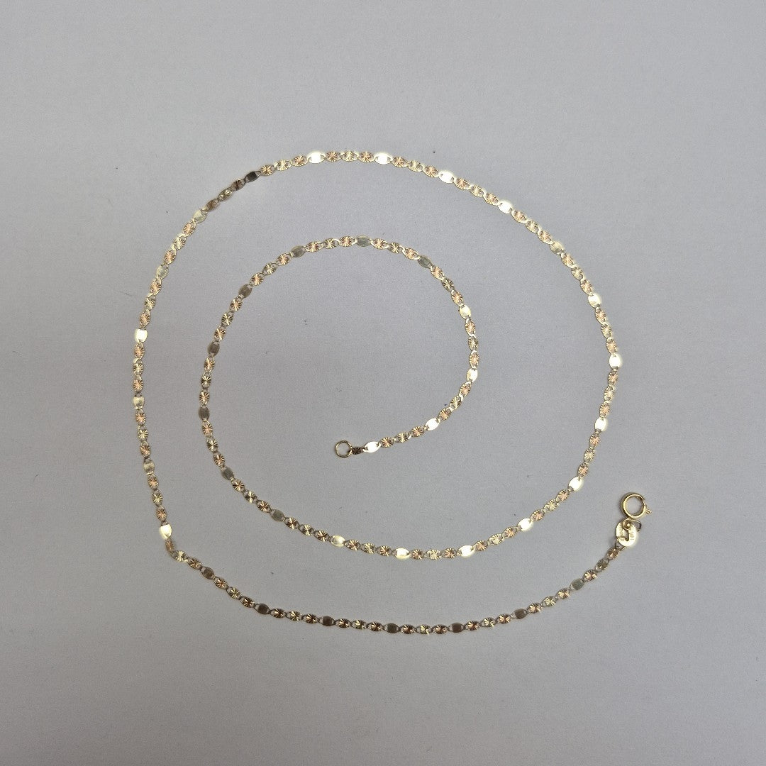 CADENAS TEJIDO GUCHI ORO 10K 55 CM 1.6 GR (NUEVO)