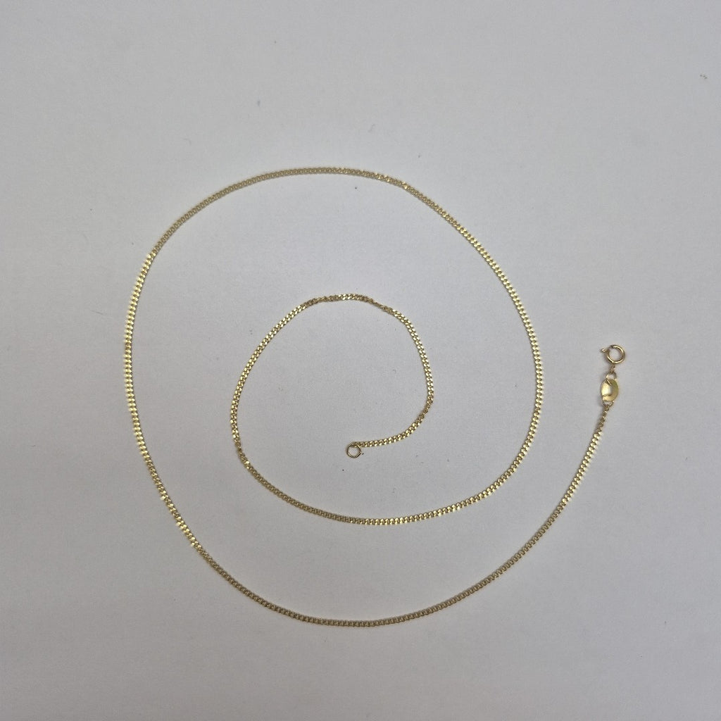CADENAS TEJIDO BARBADA ORO 10K 55 CM 2.7 GR (NUEVO)