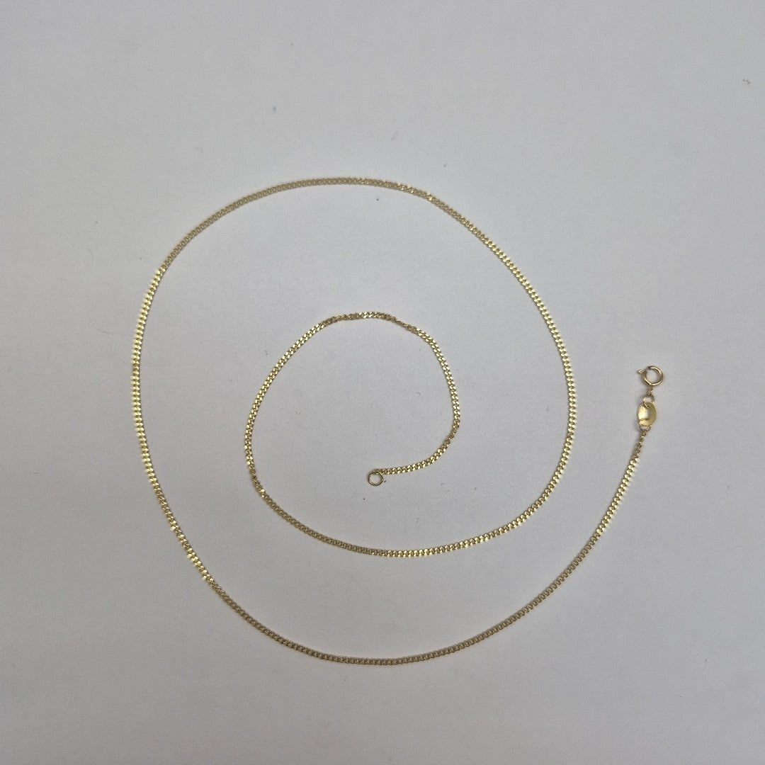 CADENAS TEJIDO BARBADA ORO 10K 55 CM 2.7 GR (NUEVO)