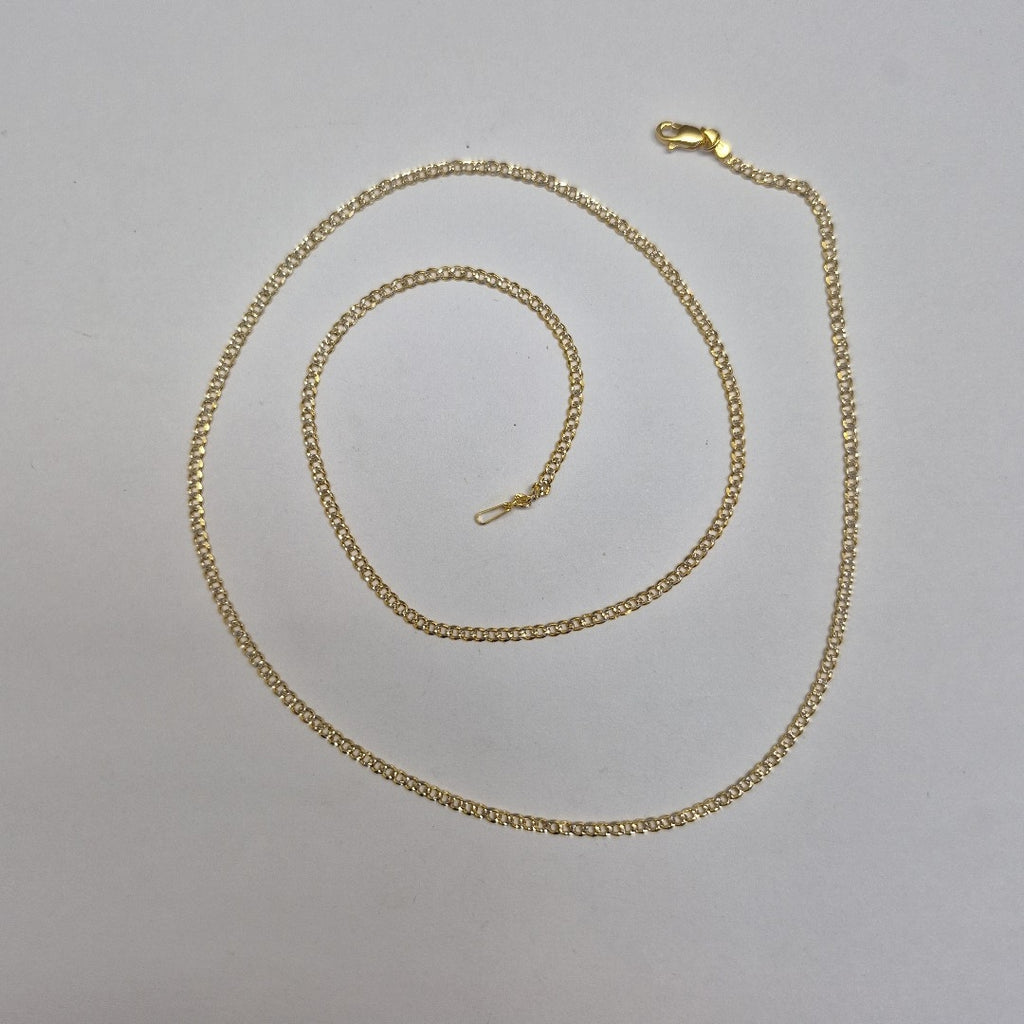CADENAS BARBADA DIAMANTADA ORO 14K 60 CM 6.1 GR (NUEVO)