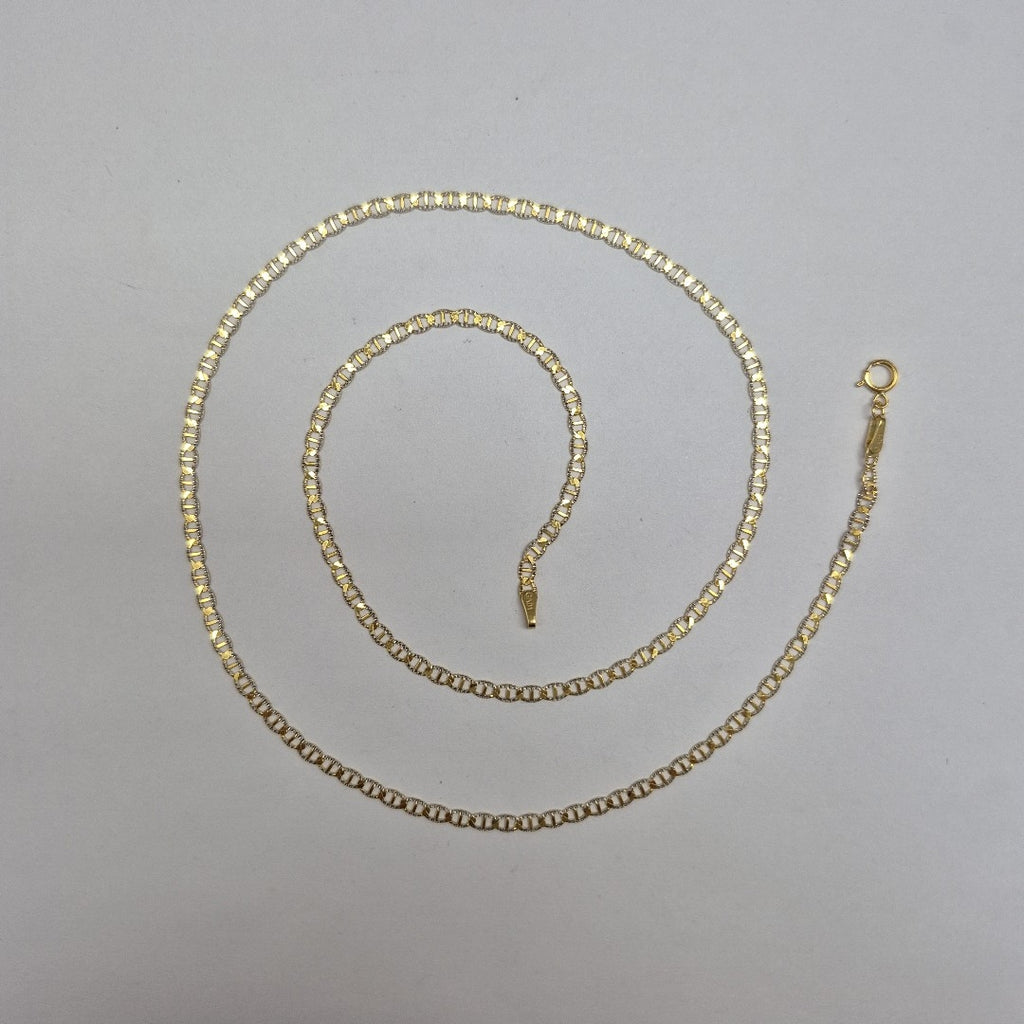 CADENAS TEJIDO GUCHI DIAMANTADO ORO 10K 55 CM 3.9 GR (NUEVO)