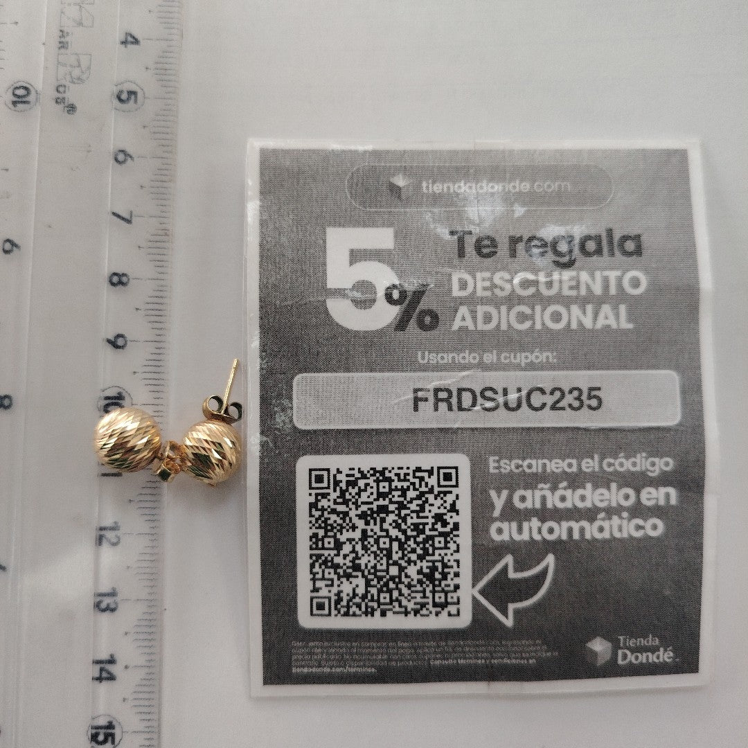 BROQUELES PAR ORO 14 K 1.7 GRMS (SEMINUEVO)