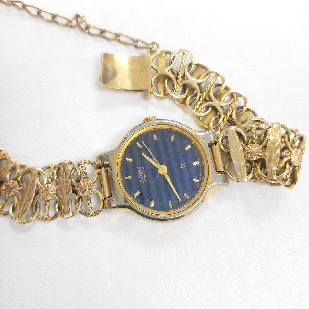 RELOJ CAJA ACERO PULSO ORO ORO 10 K 29.9 GRMS (SEMINUEVO)