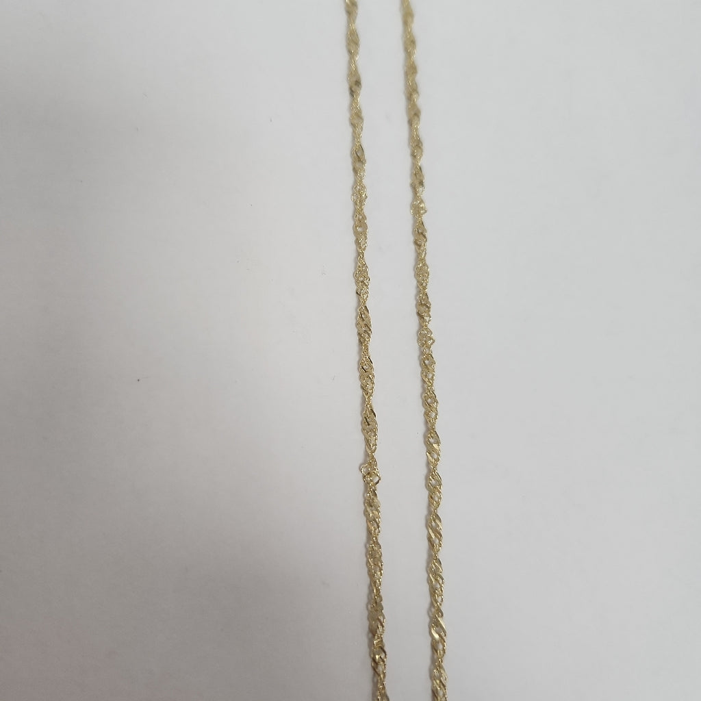 CADENAS TEJIDO MEDIO TZL ORO 14K 55 CM 3.1 GR (NUEVO)
