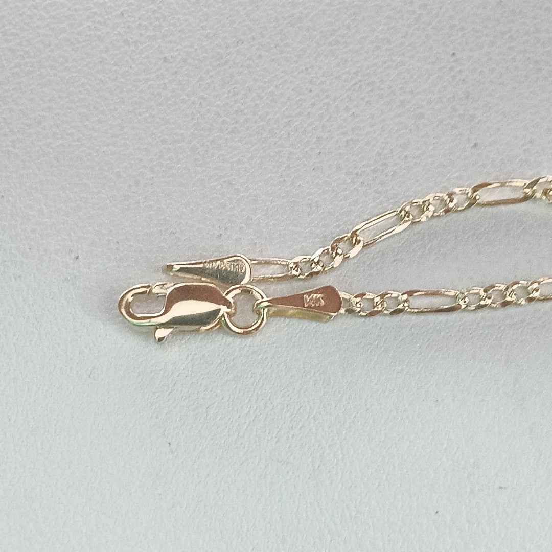 PULSERAS BARBADA ORO 14K 18 CM 1.5 GR (NUEVO)