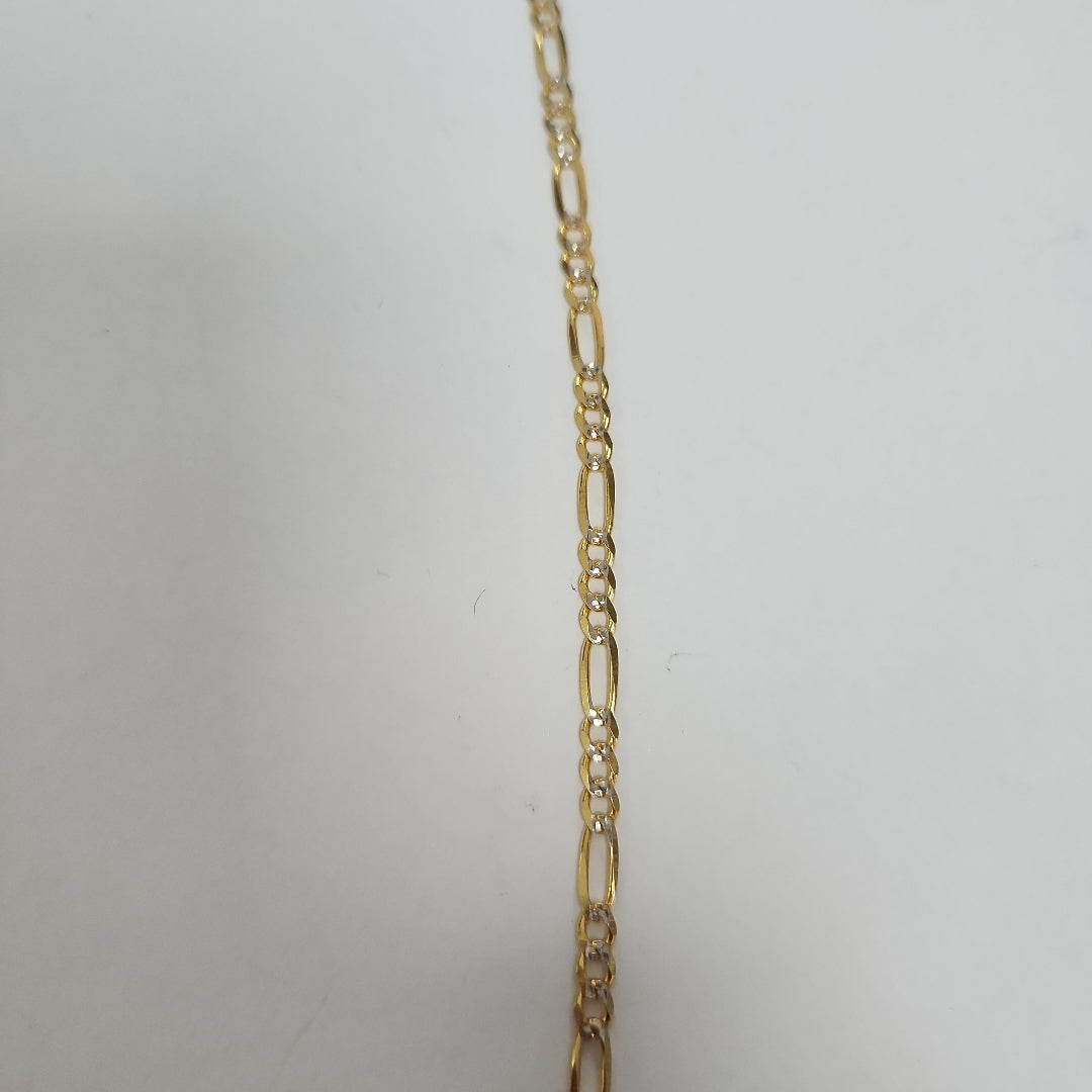 PULSERAS 3X1 DIAMANTADA ORO 14K 18 CM 2.9 GR (NUEVO)