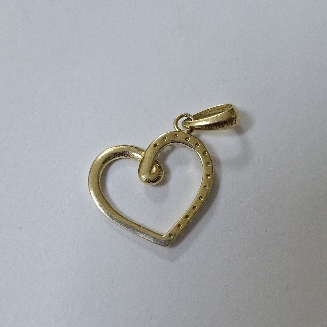 DIJES CORAZON C/CIRCONIA ORO 10K 1.3 GR (NUEVO)