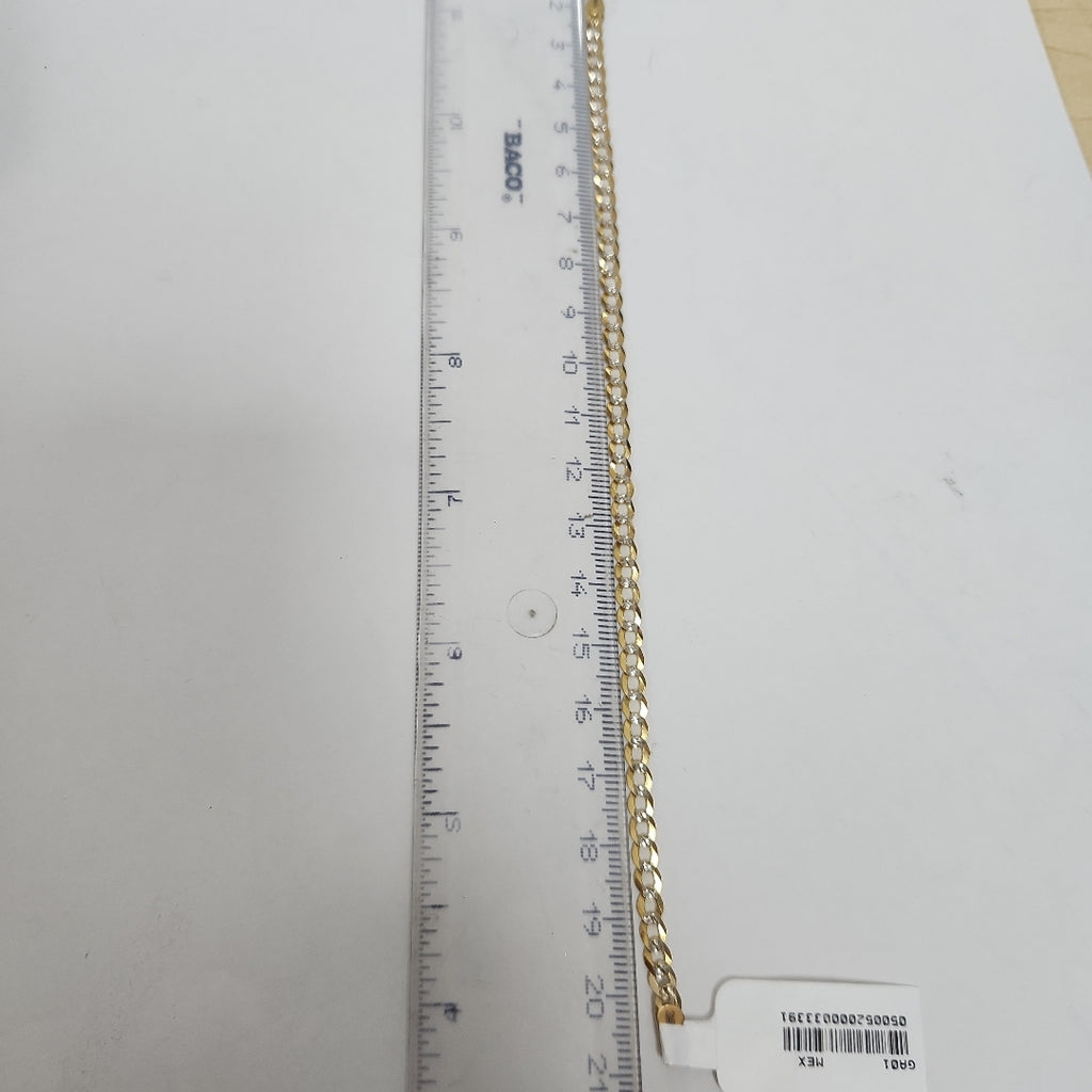 PULSERAS BARBADA DIAMANTADA ORO 14K 21 CM 3.5 GR (NUEVO)