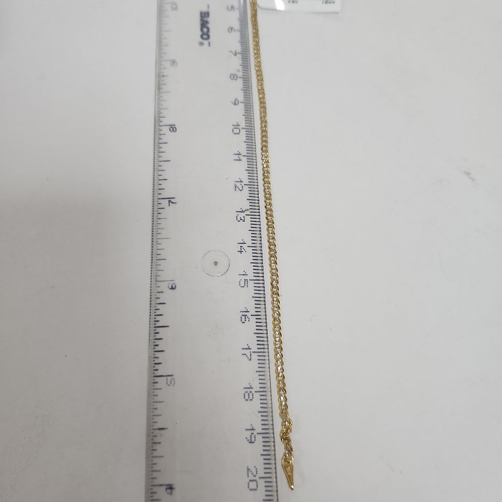 PULSERAS BARBADA DIAMANTADA ORO 14K 18 CM 2.5 GR (NUEVO)