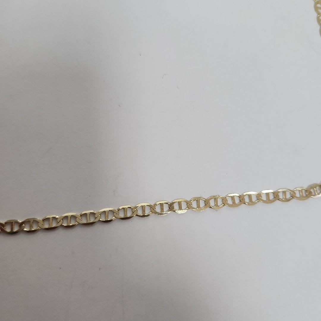 CADENAS TEJIDO MARINERA ORO 14K 60 CM 8.7 GR (NUEVO)