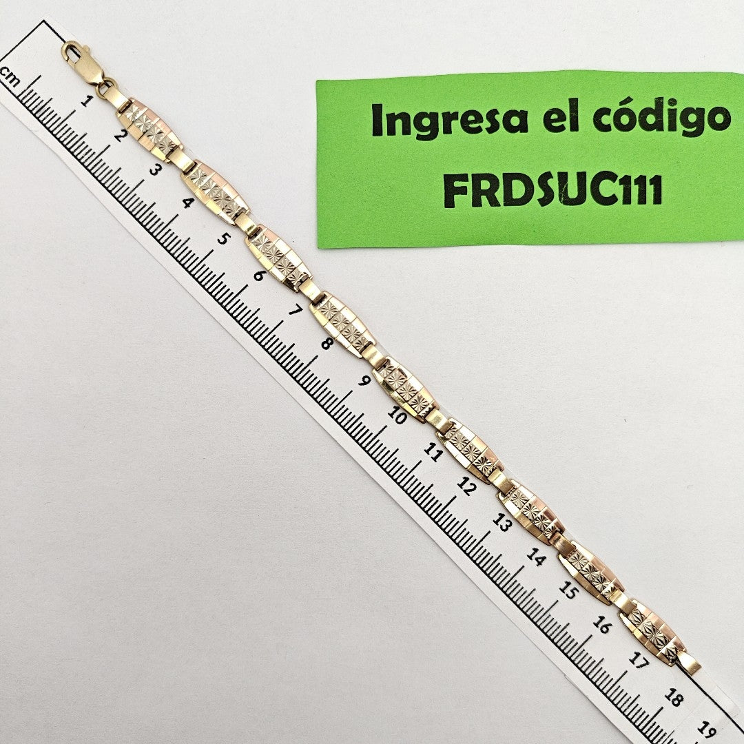 PULSERA ORO COMBINADO 10 K 2,50 GRMS (SEMINUEVO)