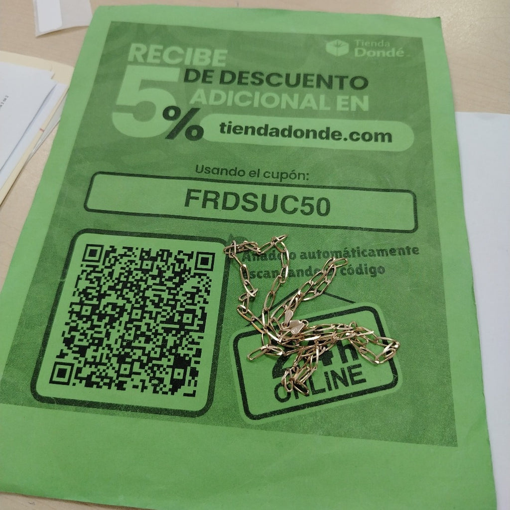 CADENA TEJIDO ESLABONES 11.9G 60 CM (NUEVO)